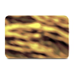 Yellow  Waves Abstract Series No10 Plate Mats by DimitriosArt