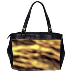 Yellow  Waves Abstract Series No10 Oversize Office Handbag (2 Sides) Back