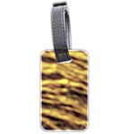 Yellow  Waves Abstract Series No10 Luggage Tag (two sides) Front