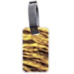 Yellow  Waves Abstract Series No10 Luggage Tag (two sides) Back