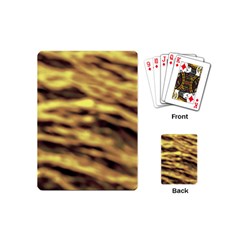 Yellow  Waves Abstract Series No10 Playing Cards Single Design (mini) by DimitriosArt