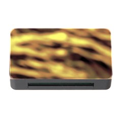 Yellow  Waves Abstract Series No10 Memory Card Reader With Cf by DimitriosArt