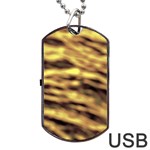 Yellow  Waves Abstract Series No10 Dog Tag USB Flash (One Side) Front