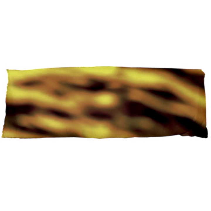 Yellow  Waves Abstract Series No10 Body Pillow Case Dakimakura (Two Sides)