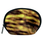 Yellow  Waves Abstract Series No10 Accessory Pouch (Medium) Front