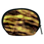 Yellow  Waves Abstract Series No10 Accessory Pouch (Medium) Back