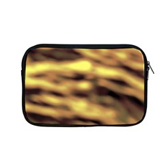 Yellow  Waves Abstract Series No10 Apple Macbook Pro 13  Zipper Case by DimitriosArt