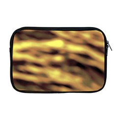 Yellow  Waves Abstract Series No10 Apple Macbook Pro 17  Zipper Case by DimitriosArt