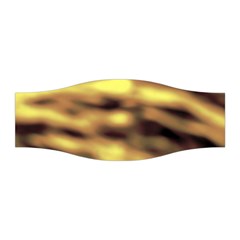 Yellow  Waves Abstract Series No10 Stretchable Headband by DimitriosArt