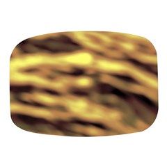 Yellow  Waves Abstract Series No10 Mini Square Pill Box by DimitriosArt