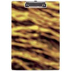 Yellow  Waves Abstract Series No10 A4 Clipboard