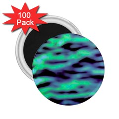 Green  Waves Abstract Series No6 2 25  Magnets (100 Pack)  by DimitriosArt