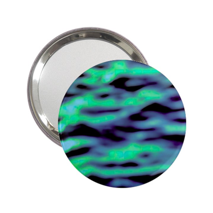 Green  Waves Abstract Series No6 2.25  Handbag Mirrors