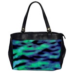 Green  Waves Abstract Series No6 Oversize Office Handbag Front