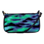 Green  Waves Abstract Series No6 Shoulder Clutch Bag Front