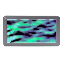 Green  Waves Abstract Series No6 Memory Card Reader (mini) by DimitriosArt