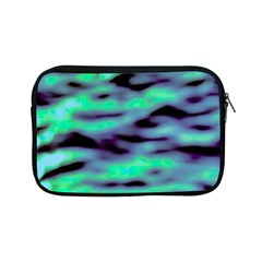 Green  Waves Abstract Series No6 Apple Ipad Mini Zipper Cases by DimitriosArt