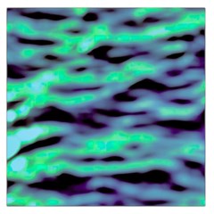 Green  Waves Abstract Series No6 Large Satin Scarf (square) by DimitriosArt