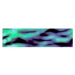 Green  Waves Abstract Series No6 Satin Scarf (oblong) by DimitriosArt