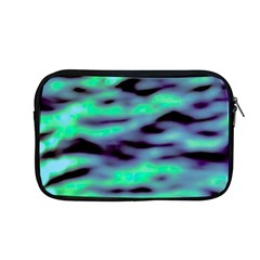 Green  Waves Abstract Series No6 Apple Macbook Pro 13  Zipper Case by DimitriosArt