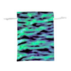 Green  Waves Abstract Series No6 Lightweight Drawstring Pouch (l) by DimitriosArt