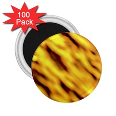 Yellow  Waves Abstract Series No8 2 25  Magnets (100 Pack)  by DimitriosArt