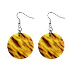 Yellow  Waves Abstract Series No8 Mini Button Earrings Front