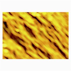 Yellow  Waves Abstract Series No8 Large Glasses Cloth by DimitriosArt