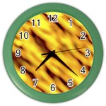 Yellow  Waves Abstract Series No8 Color Wall Clock Front