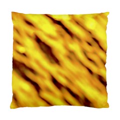 Yellow  Waves Abstract Series No8 Standard Cushion Case (two Sides) by DimitriosArt