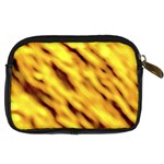 Yellow  Waves Abstract Series No8 Digital Camera Leather Case Back