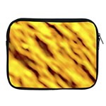 Yellow  Waves Abstract Series No8 Apple iPad 2/3/4 Zipper Cases Front