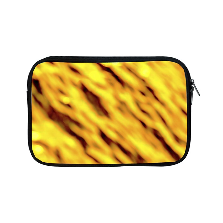 Yellow  Waves Abstract Series No8 Apple iPad Mini Zipper Cases