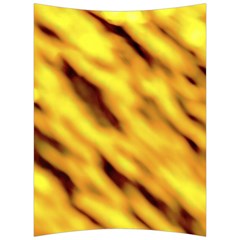 Yellow  Waves Abstract Series No8 Back Support Cushion by DimitriosArt