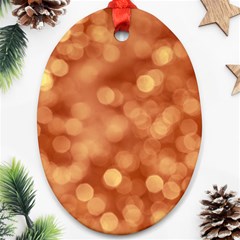 Light Reflections Abstract No7 Peach Ornament (oval) by DimitriosArt