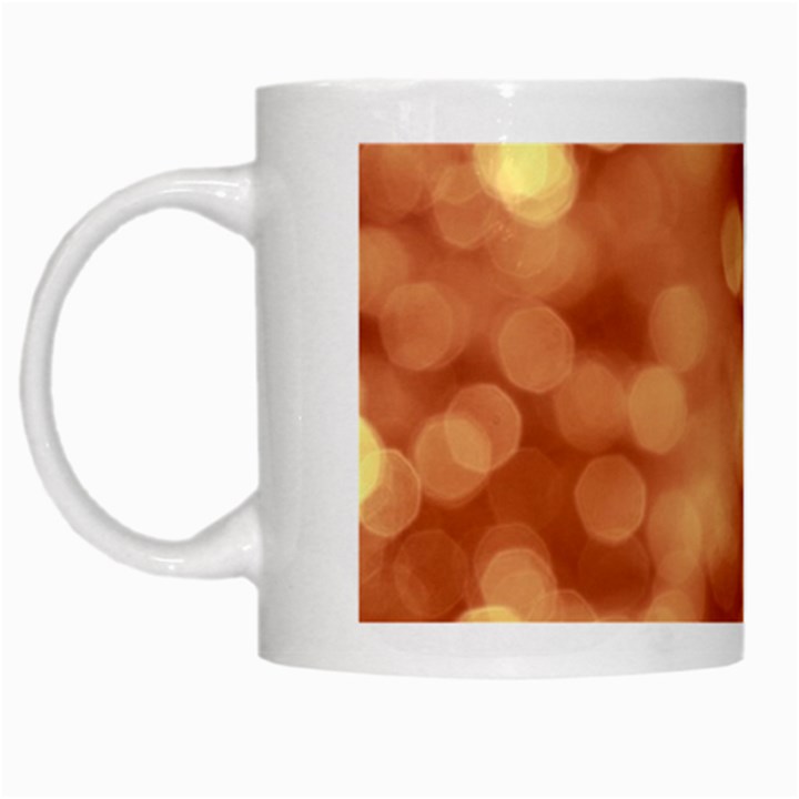 Light Reflections Abstract No7 Peach White Mugs