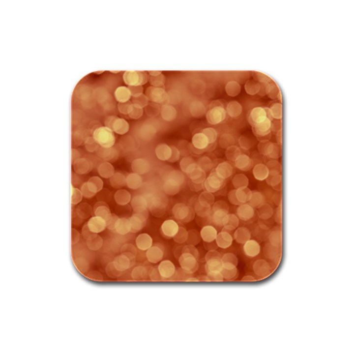 Light Reflections Abstract No7 Peach Rubber Square Coaster (4 pack)