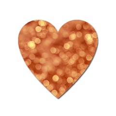 Light Reflections Abstract No7 Peach Heart Magnet by DimitriosArt