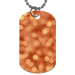 Light Reflections Abstract No7 Peach Dog Tag (one Side) by DimitriosArt