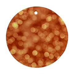 Light Reflections Abstract No7 Peach Round Ornament (two Sides) by DimitriosArt