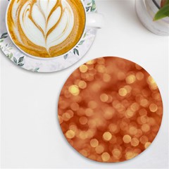 Light Reflections Abstract No7 Peach Uv Print Round Tile Coaster