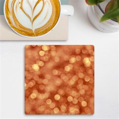 Light Reflections Abstract No7 Peach Uv Print Square Tile Coaster  by DimitriosArt