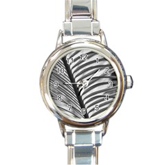 Cycas Leaf The Shadows Round Italian Charm Watch by DimitriosArt