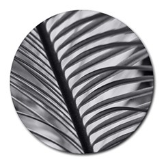 Cycas Leaf The Shadows Round Mousepads by DimitriosArt