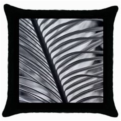 Cycas Leaf The Shadows Throw Pillow Case (black) by DimitriosArt