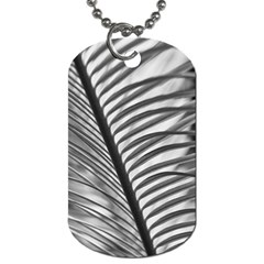 Cycas Leaf The Shadows Dog Tag (one Side) by DimitriosArt