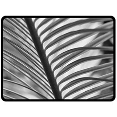 Cycas Leaf The Shadows Fleece Blanket (large)  by DimitriosArt