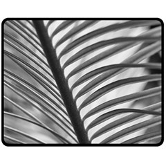 Cycas Leaf The Shadows Double Sided Fleece Blanket (medium)  by DimitriosArt