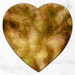 Orange Papyrus Abstract Jigsaw Puzzle (Heart) Front