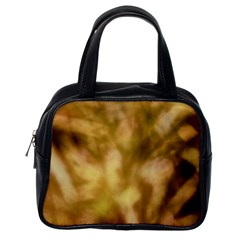 Orange Papyrus Abstract Classic Handbag (one Side) by DimitriosArt